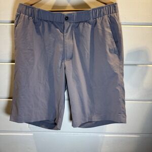 Under Armour Performance Flat Front Gray Shorts Men's Size 36R Stretch